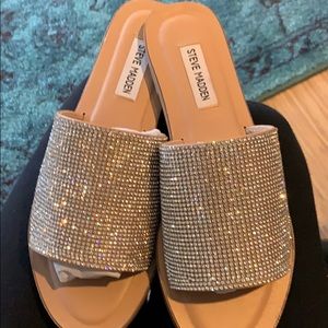 Steve Madden sparkling slides